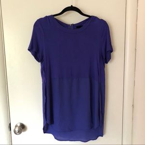 Purple/blue top with zipper on back